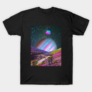 Road Of Dreams - Space Aesthetic, Retro Futurism, Sci-Fi T-Shirt